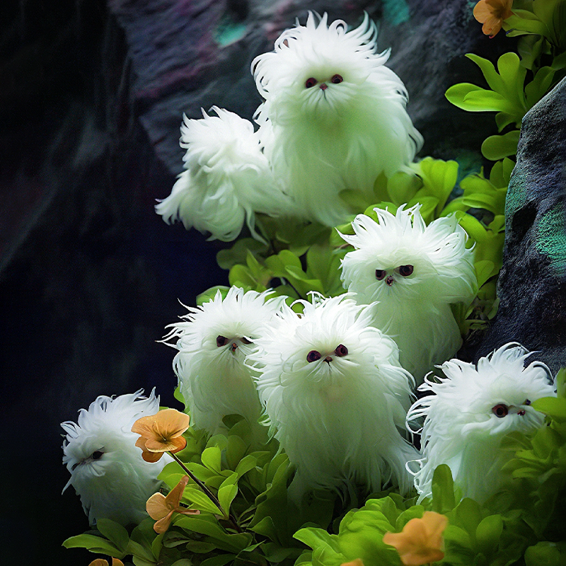 🔥Magic Plants! 🌈🐱Dazzling Cat's Eye Seeds×Curly White Cat