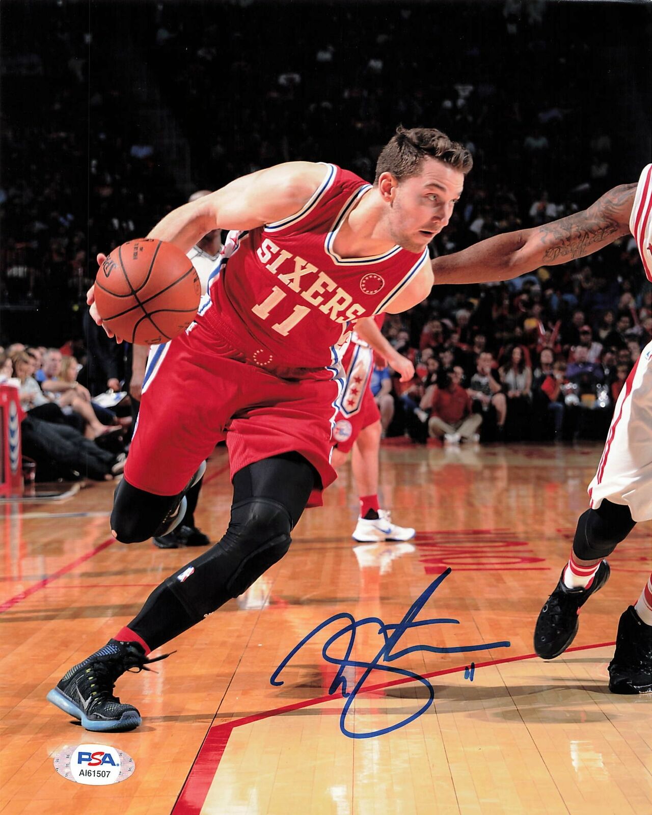 Nik Stauskas signed 8x10 Photo Poster painting PSA/DNA Philadelphia 76ers Autographed