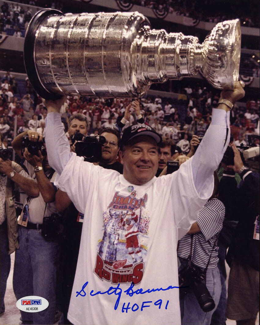 Scotty Bowman SIGNED 8x10 Photo Poster painting + HOF Red Wings Stanley Cup PSA/DNA AUTOGRAPHED