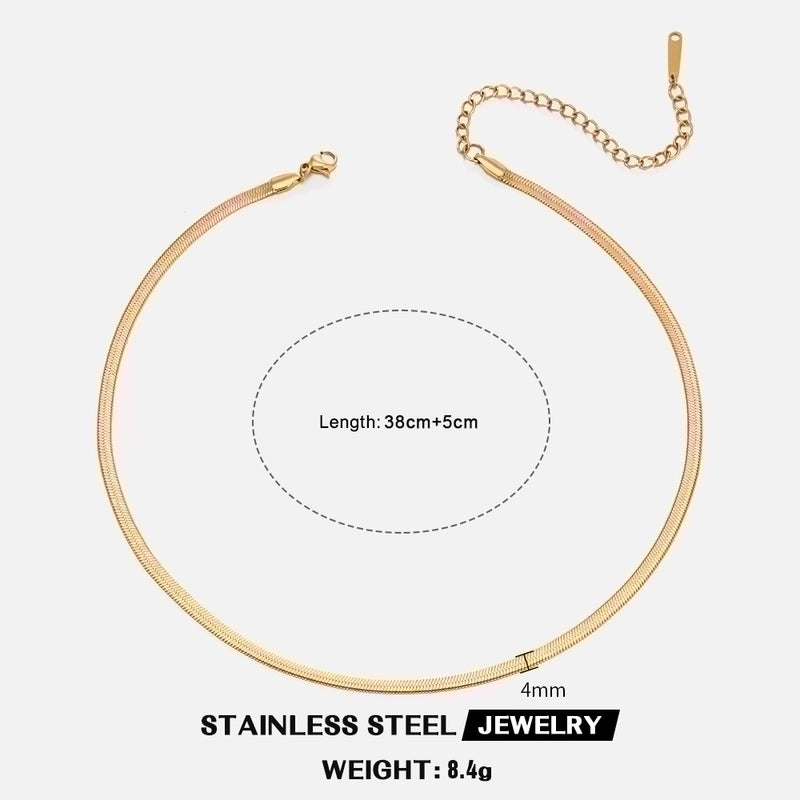 304 Stainless Steel 18K Gold Plated Basic Plating Geometric Necklace