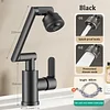 Robotic Arm Universal Faucet Stainless Steel Rotating Nozzle - Four Modes, Sink Bathroom Hot And Cold Water Household Faucet