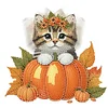 uk.everydayedeals DIY Diamond Painting Acrylic Bobble Head Decoration - Cat Pumpkins