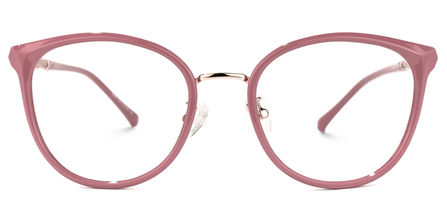 Theola  Rosa Cateye Brille Rosa