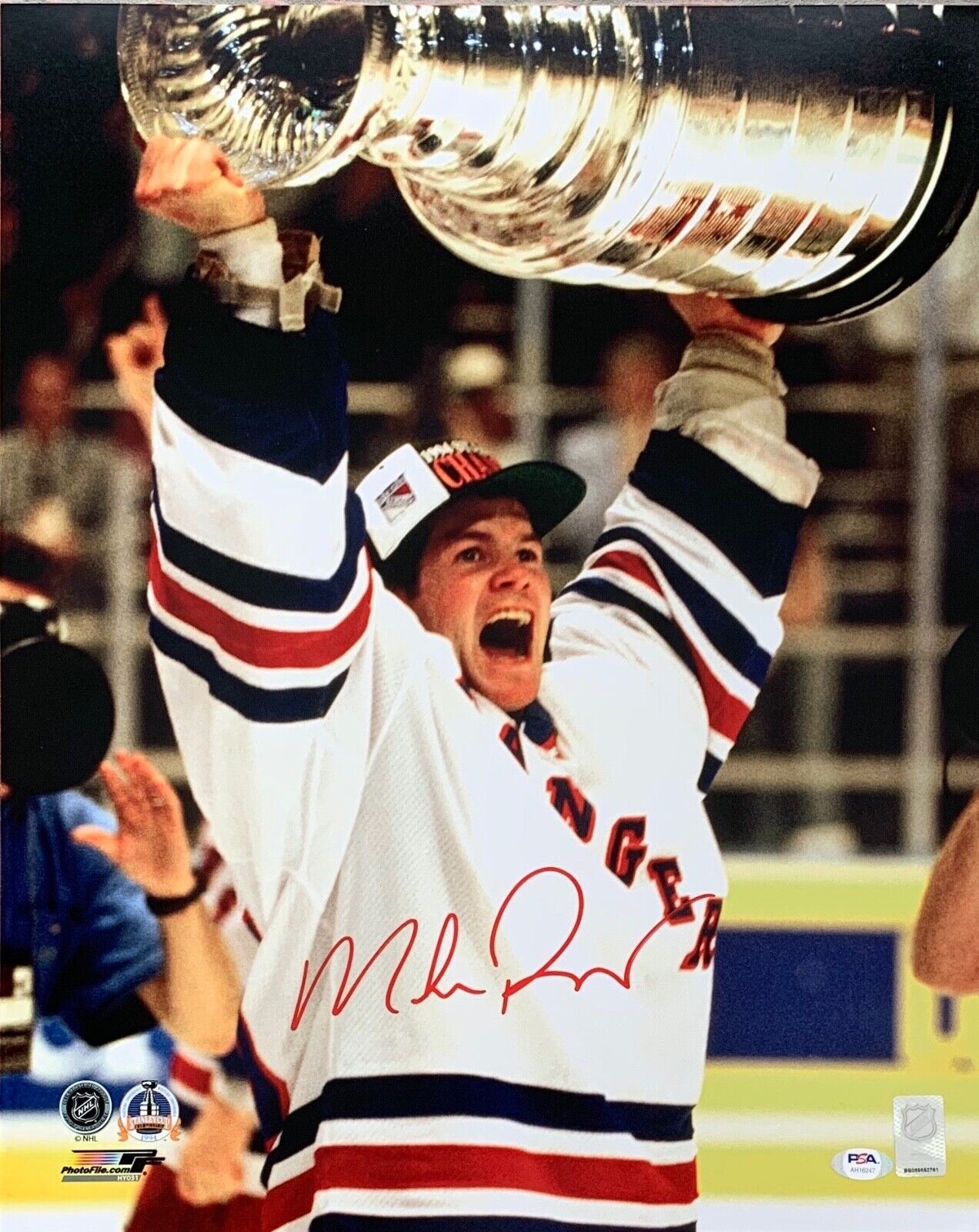 Mike Richter autographed signed 16x20 Photo Poster painting NHL New York Rangers PSA COA