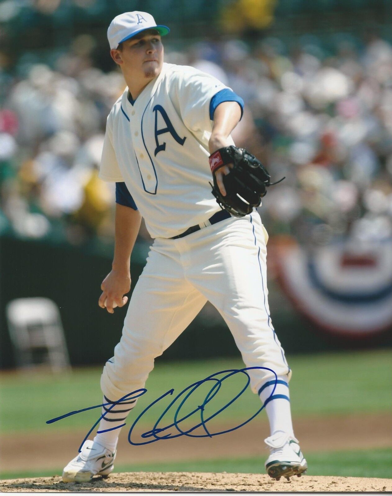 **GFA Oakland Athletics *TREVOR CAHILL* Signed 8x10 Photo Poster painting AD7 COA**