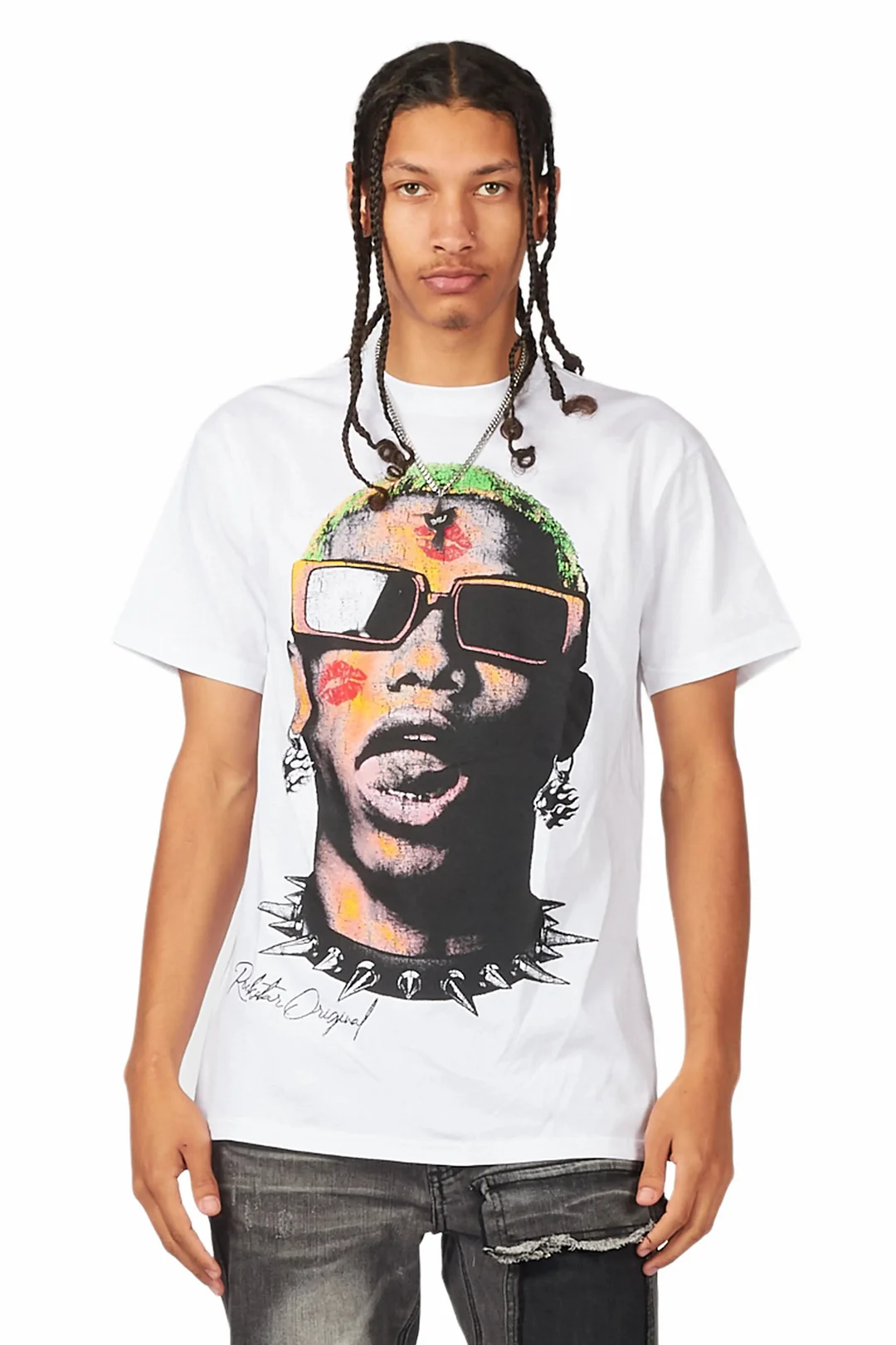 Machine Gun White Graphic T-Shirt