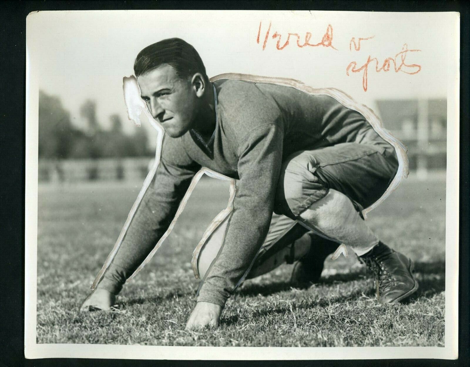 University of Southern California Guard Clark Galloway 1929 Type 1 Press Photo Poster painting