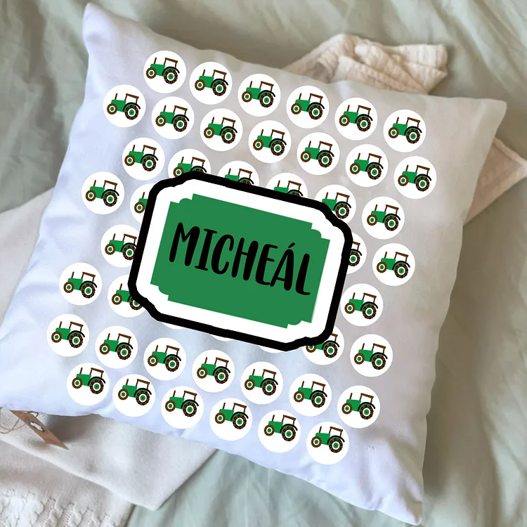 BlanketCute-Personalized Lovely Bedroom Truck Cushion with Your Kid's Name | 02