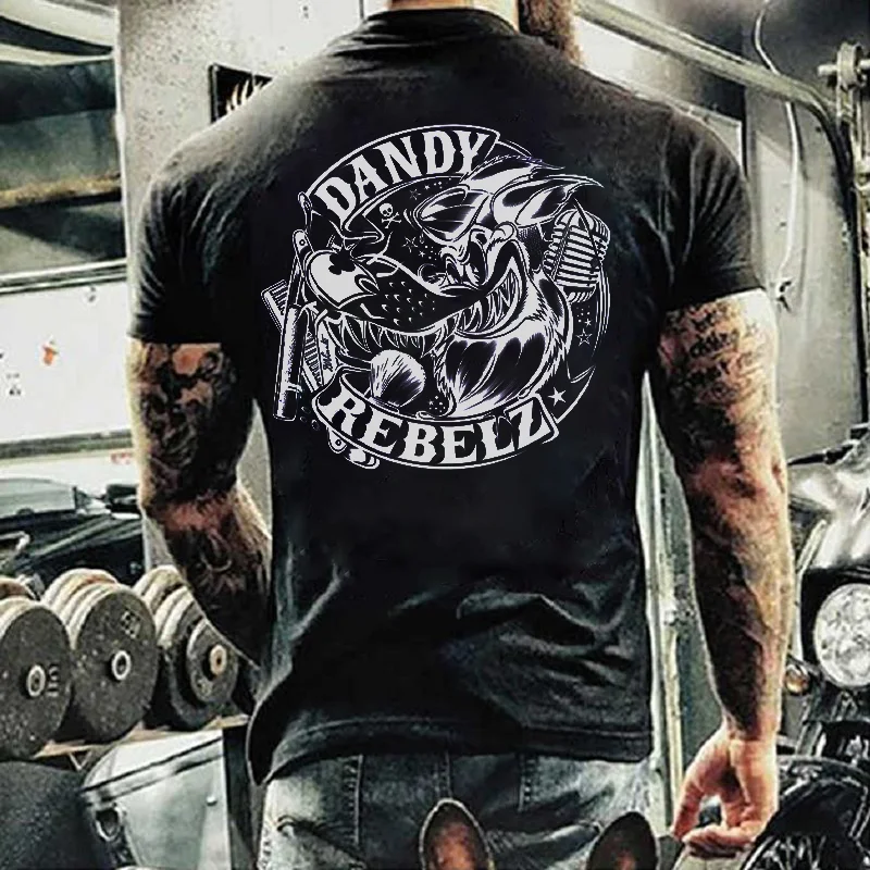 Men‘s Casual Jackal Print T-Shirt