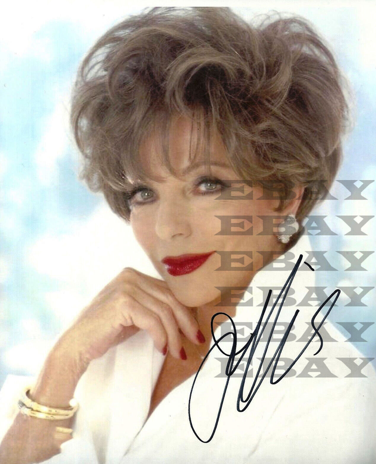 JOAN COLLINS Autographed Signed 8x10 Photo Poster painting Reprint