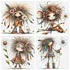(Multi-Style) Indian Weird Girl-11CT Stamped Cross Stitch 40*40cm/15.75*15.75in tapestrymarket