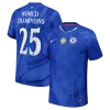 WORLD CHAMPIONS #25 Chelsea Home Authentic Soccer Jersey 2025/26 with chest badge