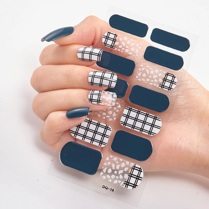 Three Sorts 0f Nail Stickers Full Cover Nail Stickers Novidades Nail Strips Self Adhesive Nail Sticker Nails Sticker Designer