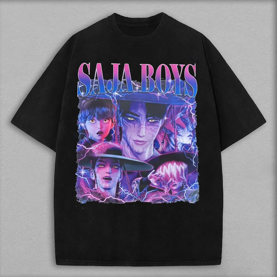 Saja Boys Printed Oversized Unisex T-shirts
