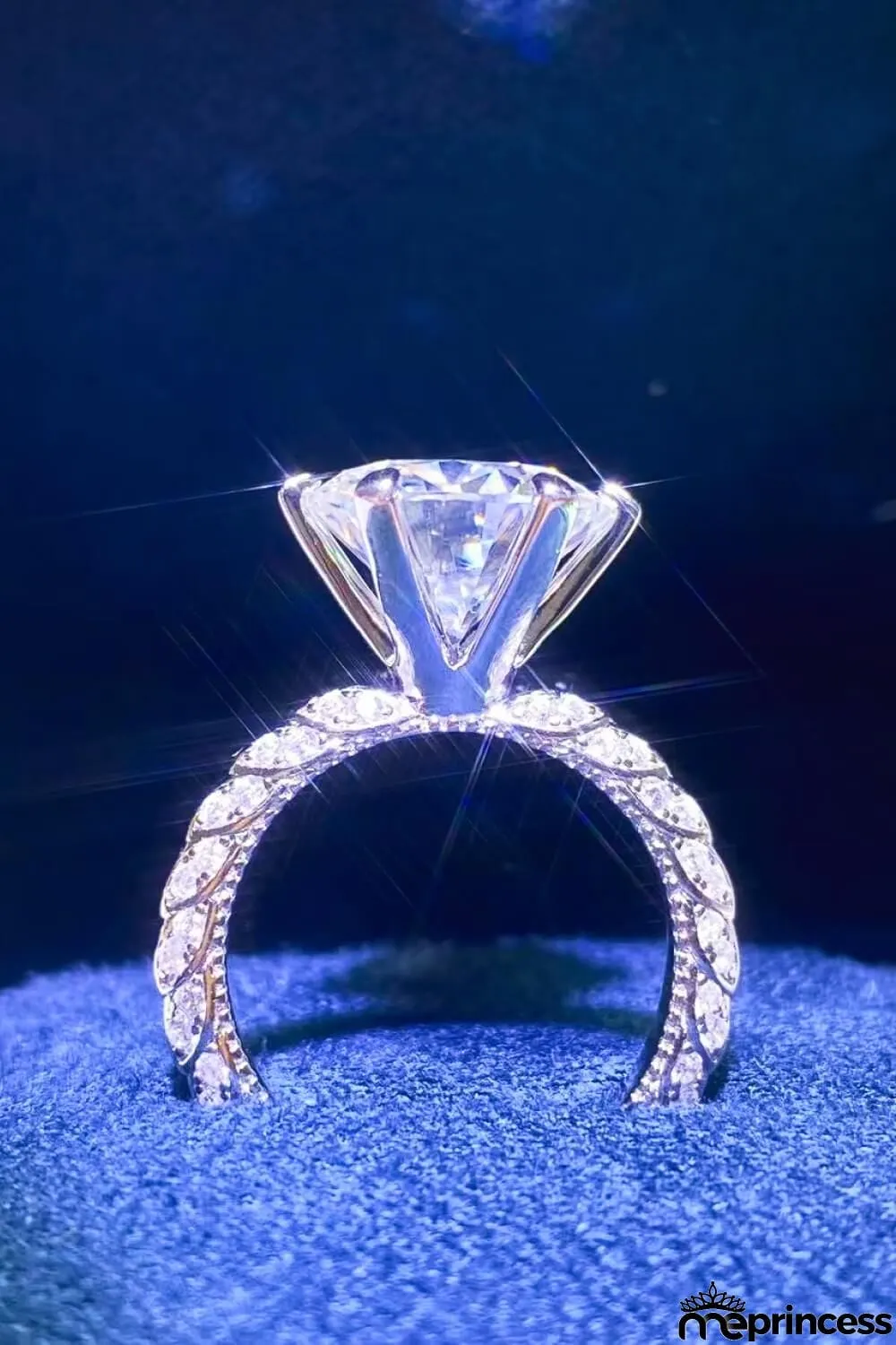 Forever Love Side Stone Moissanite Ring