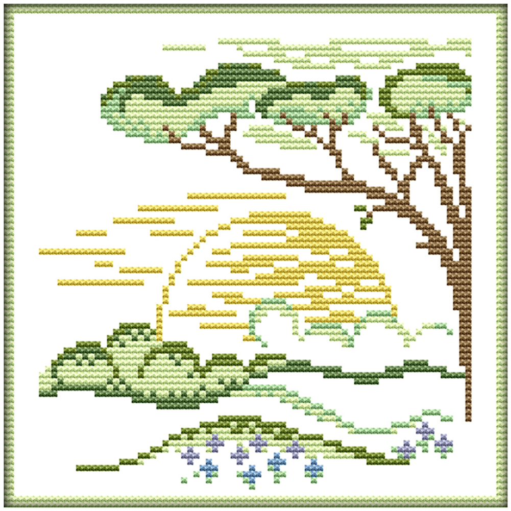 

Four Seasons-Winter - 14CT Stamped Cross Stitch - 20*20cm, 501 Original