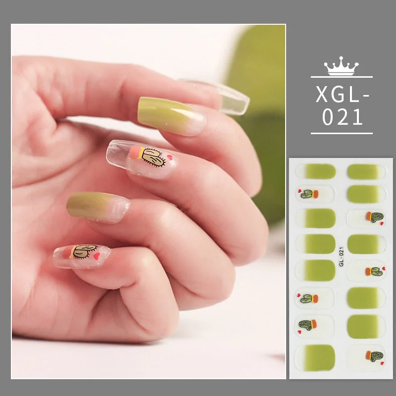 1PCS Glitter Series Powder Sequins Fashion Nail Art Stickers Collection Manicure DIY Nail Polish Strips Wraps for Mother Gifts