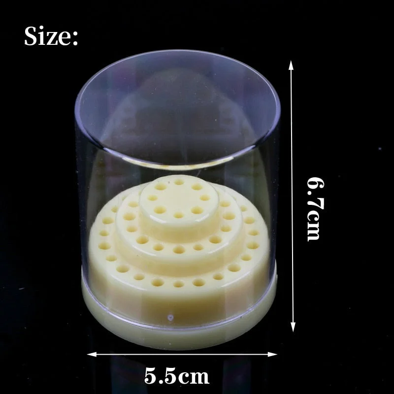 Nail Drill Grinding Bit Holder Box Display Storage Container Nail Polishing Head Stand Metal Organizer Case Nail Drill Bits Tool-Nail Inspo