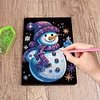 (US Local)Snowman Special Shaped 5D DIY Diamond Art Painting Notebook Kit for Beginners