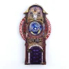 Prague Astronomical Clock Wooden Retro Refrigerator Magnet Gear Rotating 3D Magnetic Refrigerator Magnet Czech Travel Souvenir