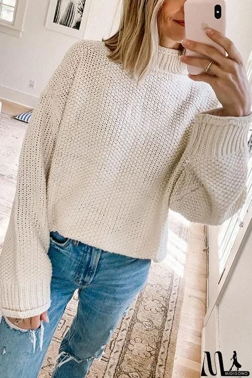 MidiSono - High Collar Sweater