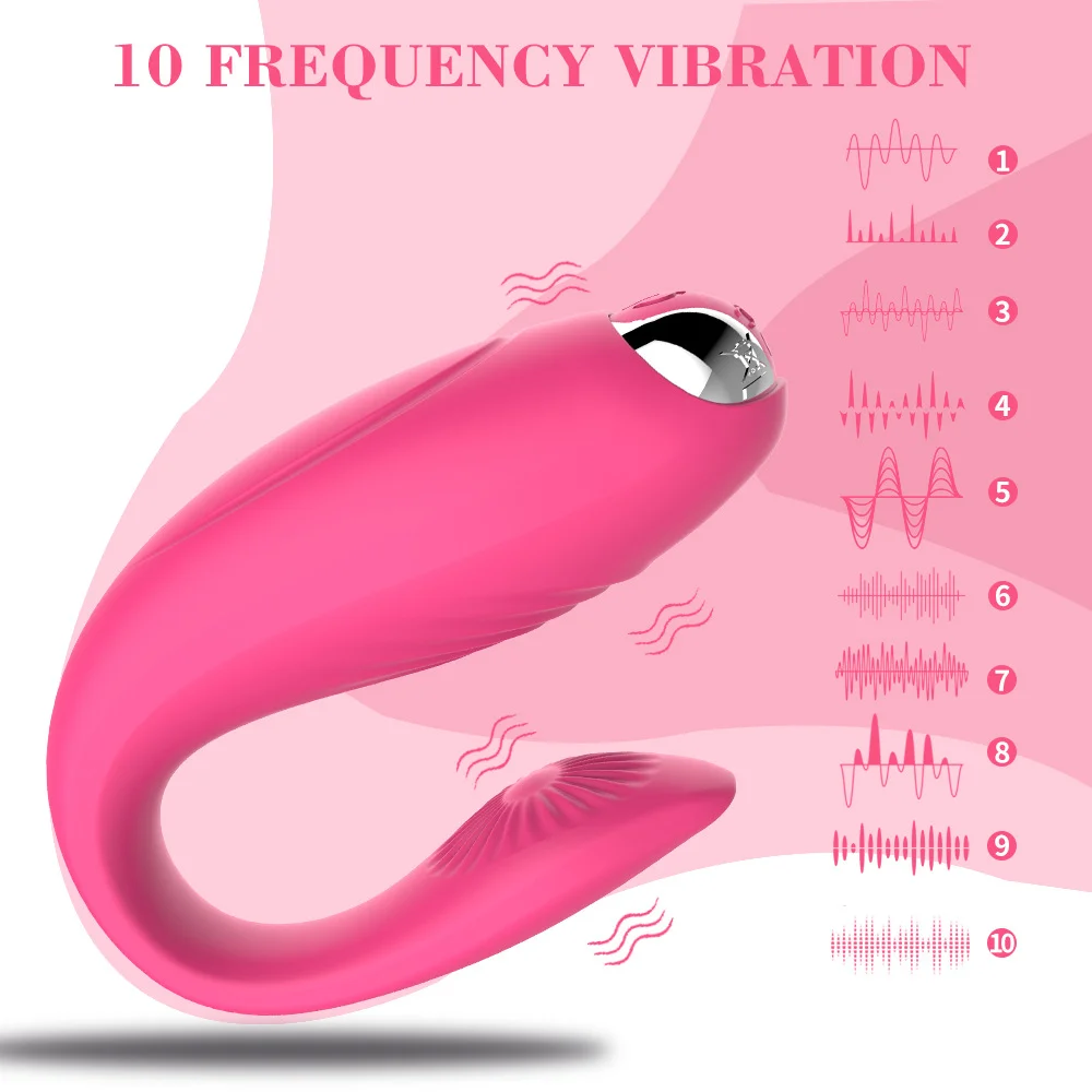 U Shape Dildo Vibrator G-spot Clitoris Vagina Massager
