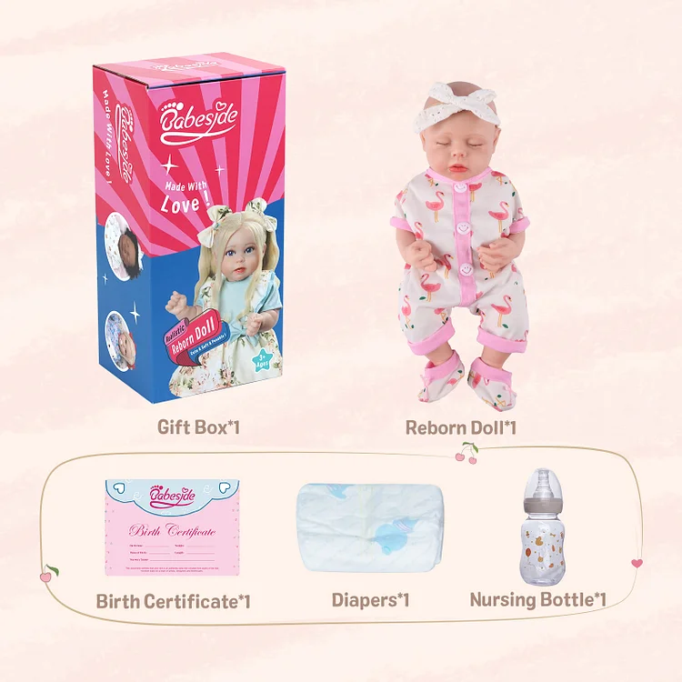 Babeside Lucy 16'' Realistic Silicone Sleeping Baby Little Infant