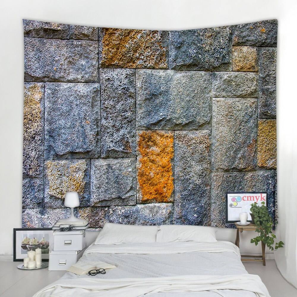 

Wall Tapestry - 3D Printed Brick Stone-150*130cm, 501 Original