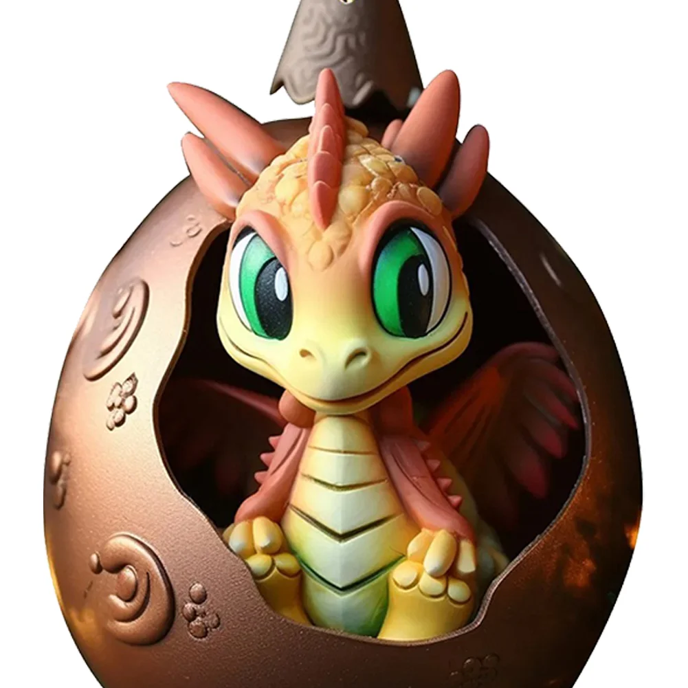 Christmas Dragon Egg Decoration Novelty Cute Acrylic Party Favors (A)