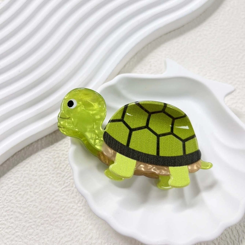 Women’s Cute Artistic Tortoise Sea Wave Acetic Acid Sheets Hair Claws