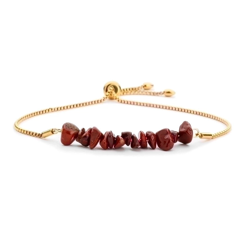 Casual Irregular Stainless Steel Natural Stone Bracelets In Bulk