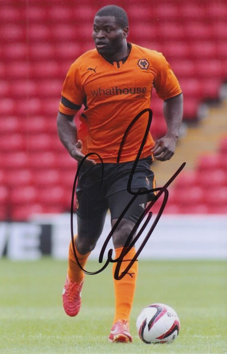 WOLVES HAND SIGNED GEORGE ELOKOBI 6X4 Photo Poster painting 1.