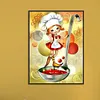 Diamond Painting -DIY Round Drill Cooking Girl Spoon