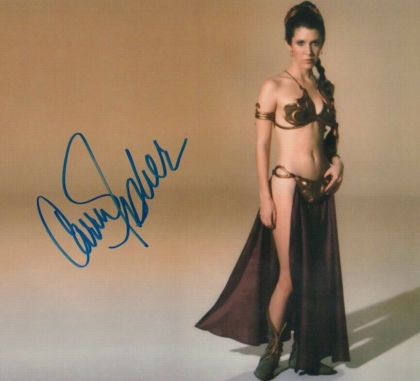 CARRIE FISHER Signed Sexy Photo Poster paintinggraph - Film Star Actress - preprint