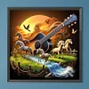 Diamond Painting-DIY Full Round Drill Western Elements Guitar And Horse