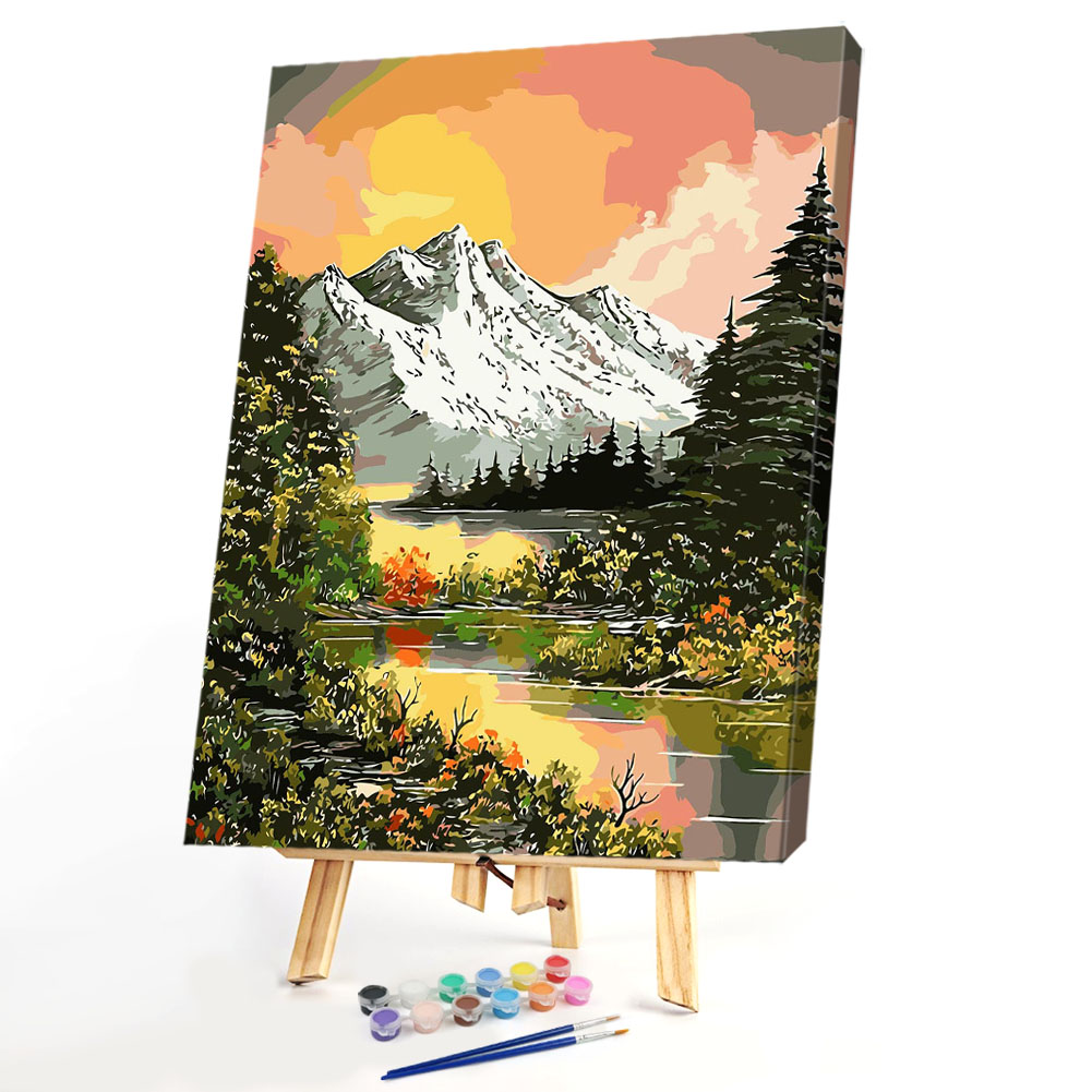 

40*50CM Paint By Numbers-Mountain Sunset, 501 Original