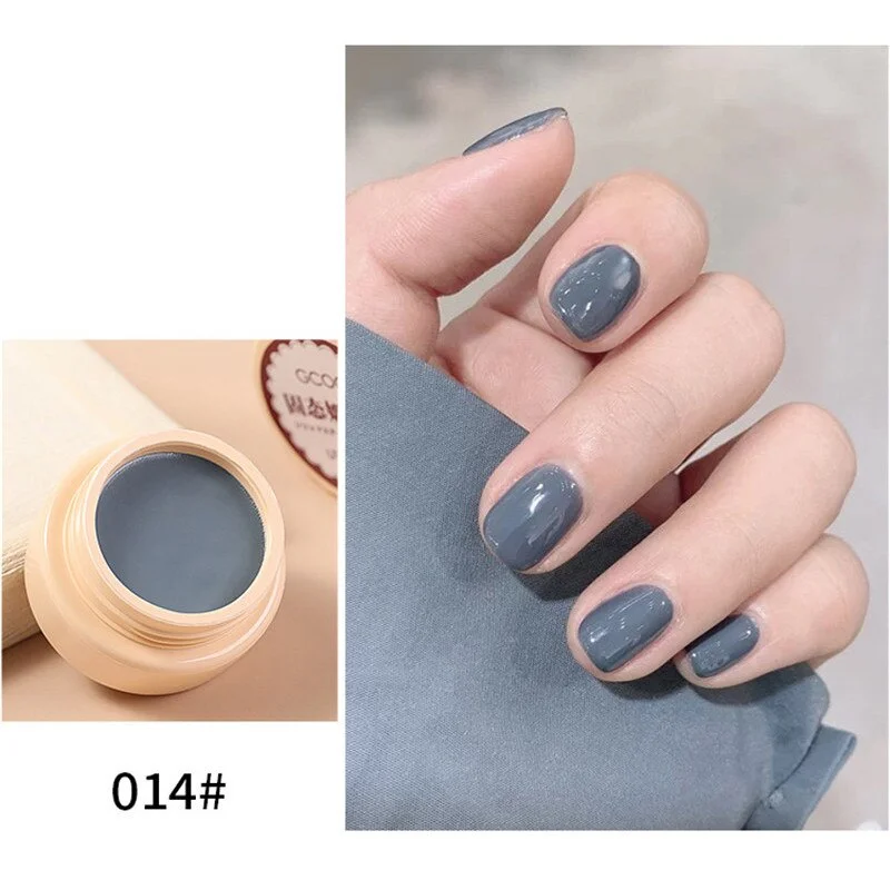 22 Colors Japanese Canned Solid Cream Gel Nail Polish Nail Art Semi-permanent Varnish Hybrid DIY Painting UV Gel Phototherapy