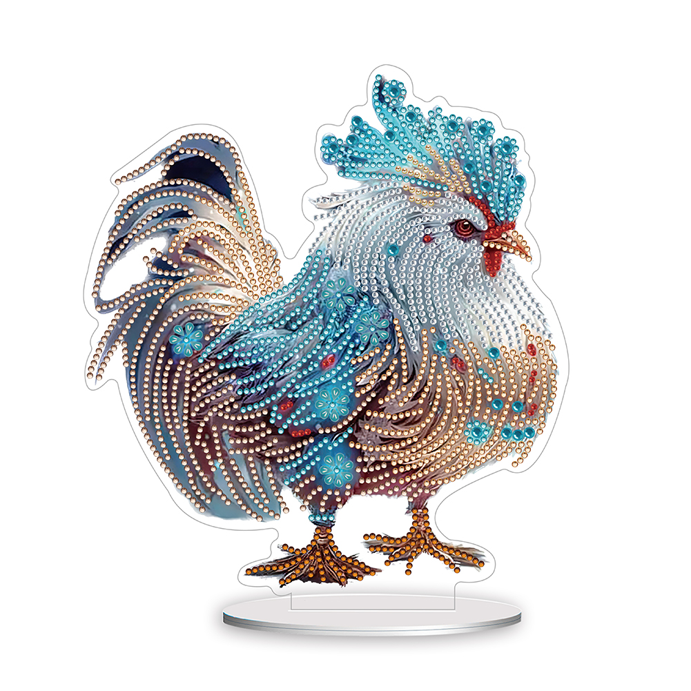 DIY Zodiac Chicken Diamond Painting Desktop Ornament for Office Decor