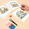 12pcs Glass Window 5D DIY Square Drill Diamond Painting Kits for Adults Beginners Home Decor Diamonds Paintings Gem Art 5.91x7.09in