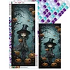 (30*70cm)Halloween Pumpkin Witch - Full Round Drill Diamond Painting
