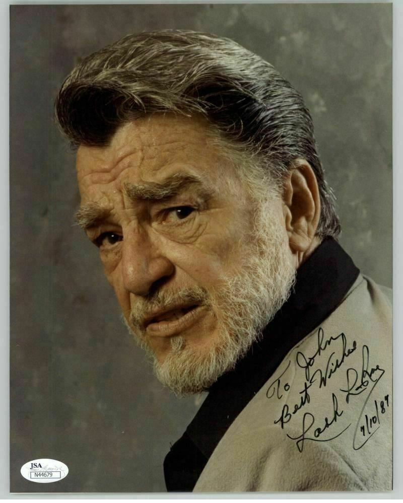 LASH LARUE, ACTOR (DECEASED) SIGNED INSCRIBED 8X10 JSA AUTHENTICATED COA #N44679