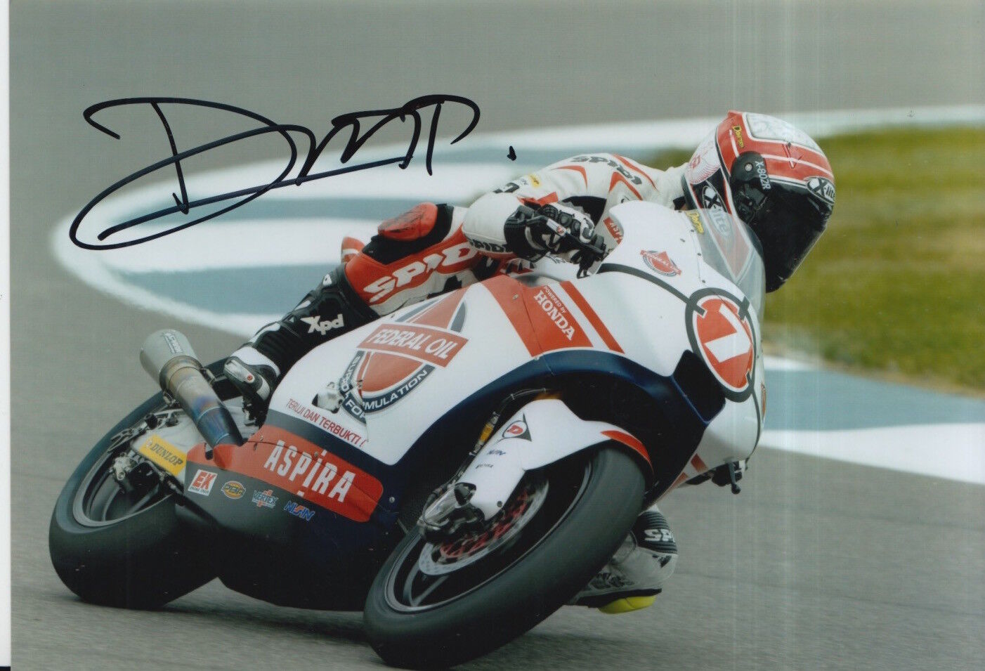 Doni Tata Pradita Hand Signed 7x5 Photo Poster painting Federal Oil Gresini Moto2 MotoGP 9.