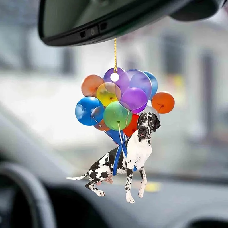 VigorDaily Great Dane Fly With Bubbles Car Hanging Ornament BC074