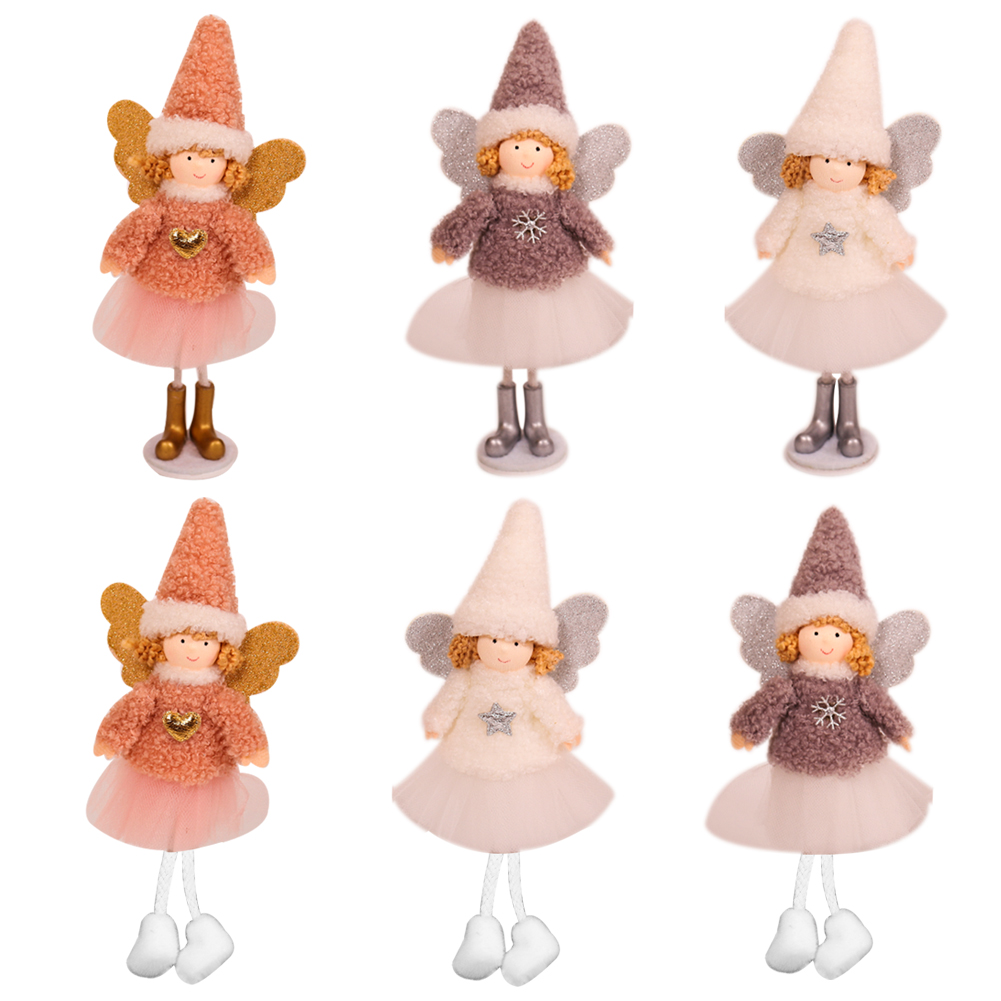 

Lovely Christmas Pendants Doll Home Party Decorations Xmas Tree Ornament, White stand, 501 Original