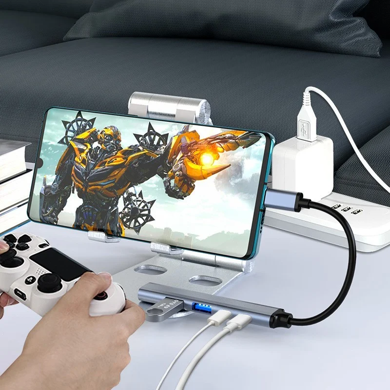 5 in 1 Type C port Ultra-Slim Data USB Hub transfer to 65W PD type c USB 2.0 3.0 docking station for MacBook Mac Pro Mac mini