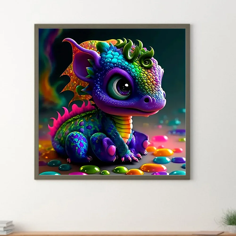 Diamond Painting - Full Round Drill - Dragon(Canvas|30*30cm)