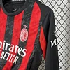 2025/2026 Long Sleeve AC Milan Home Football Shirt 1:1 Thai Quality