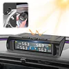 Tire Pressures Monitoring System with 4 Sensors Real-Time Pressure Monitor with Solar Charge and USB LCD Display for Cars SUVs Trailer & Light Trucks (External)