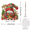 Diamond Painting Acrylic Single Sided Christmas in December Gnome Ornaments Tabletop Home Office Decor