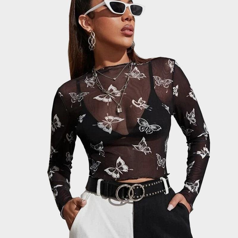Dream Butterfly Mesh Top